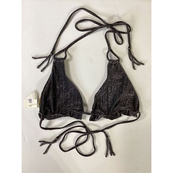 New. Ramy Brook black sparkle knit bikini top. Medium. Retails $118 - Picture 5 of 10